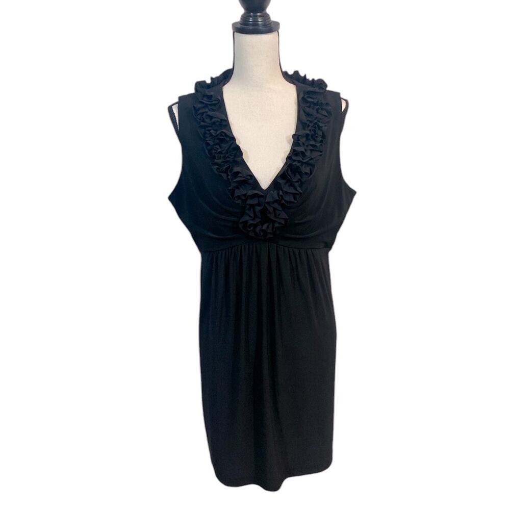 Tiana B Ruffled V-Neck Empire Waist Semi Formal Dress Size XLP